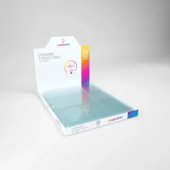 Folha para Fichário 9 Bolsos 11 Furos Alimentação Superior Transparente (Pacote c/50) - Gamegenic