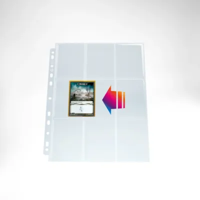 Folha para Fichário 9 Bolsos 11 Furos Alimentação Lateral Transparente (Pacote c/50) - Gamegenic Folha para Fichário 9 Bolsos 11 Furos Alimentação Lateral Transparente (Pacote c/50) - Gamegenic