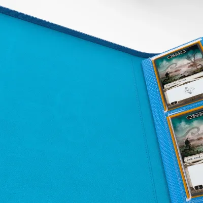 Portfólio 8 bolsos 20 folhas azul - Zip-Up Album - Gamegenic