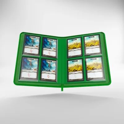 Portfólio 8 bolsos 20 folhas verde - Zip-Up Album - Gamegenic