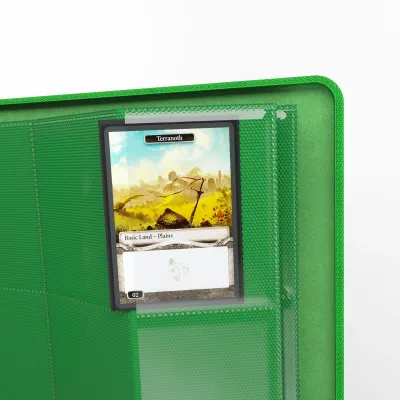 Portfólio 8 bolsos 20 folhas verde - Zip-Up Album - Gamegenic