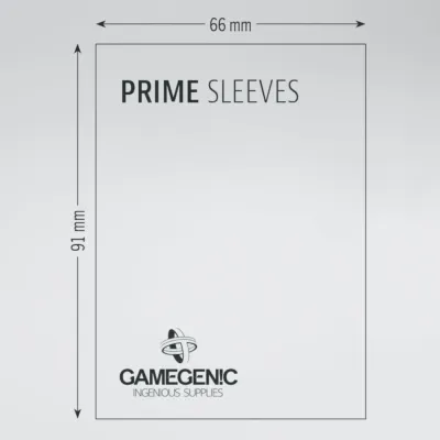 Protetor de Cartas 66mm x 91mm (Padrão) Prime Preto para Double Sleeve c/ 80 - Gamegenic