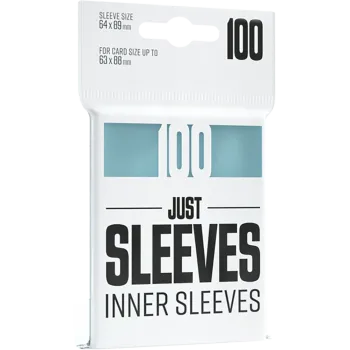 Protetor de Cartas 64mm x 89mm (Padrão) Inner Sleeves Transparente c/ 100 - Just Sleeves