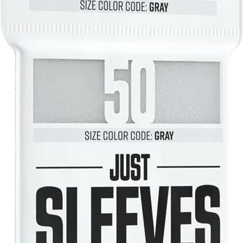 Protetor de Cartas 66mm x 92mm (Gray: Padrão) Branco c/ 50 - Just Sleeves