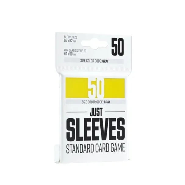 Protetor de Cartas 66mm x 92mm (Gray: Padrão) Amarelo c/ 50 - Just Sleeves