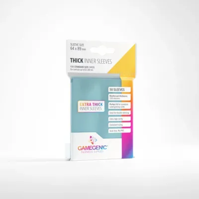 Protetor de Cartas Interno 64mm x 89mm (Padrão) c/ 50 - Thick Inner Sleeves - Gamegenic