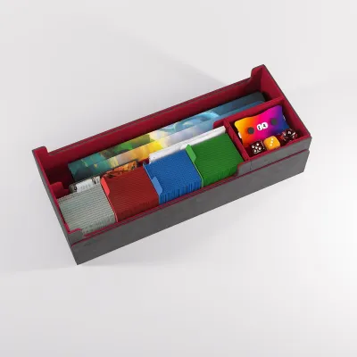 Deck Box Cinza/Vermelha p/ 1000 cards - Cards' Lair PRO 1000+ Convertible - Gamegenic Deck Box Cinza/Vermelha p/ 1000 cards - Cards' Lair PRO 1000+ Convertible - Gamegenic