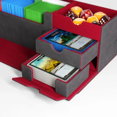 Deck Box Cinza/Vermelha p/ 1000 cards - Cards' Lair PRO 1000+ Convertible - Gamegenic Deck Box Cinza/Vermelha p/ 1000 cards - Cards' Lair PRO 1000+ Convertible - Gamegenic