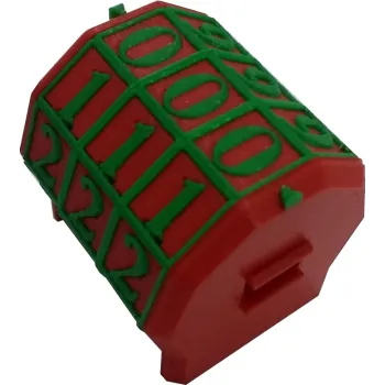 Marcador de Vida rotacionável 3 dígitos - Vermelho com Números Verdes