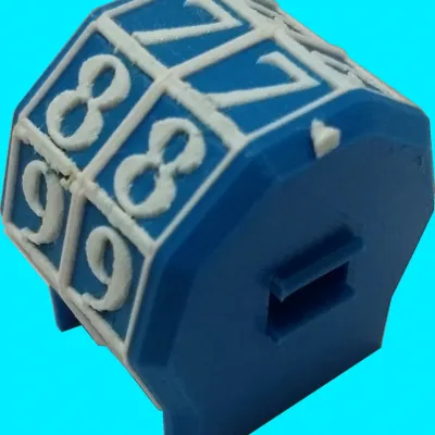 Marcador de Vida rotacionável 2 dígitos - Vermelho com Números Brancos