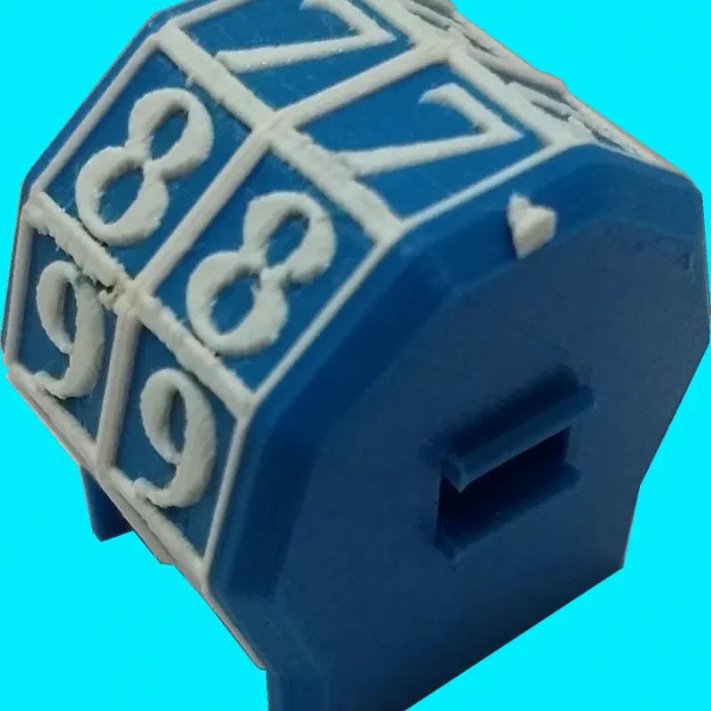 Marcador de Vida rotacionável 2 dígitos - Vermelho com Números Brancos