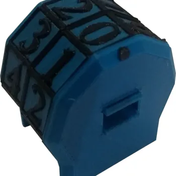 Marcador de Vida rotacionável 2 dígitos - Azul com Números Brancos