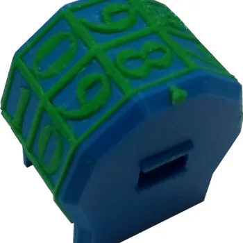 Marcador de Vida rotacionável 2 dígitos - Azul com Números Verdes