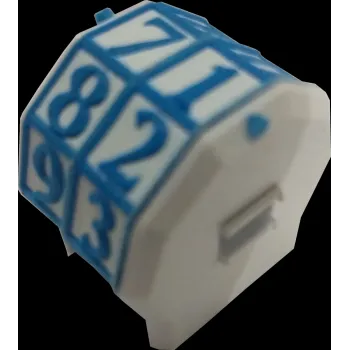 Marcador de Vida rotacionável 2 dígitos - Branco com Números Azuis