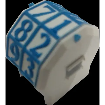 Marcador de Vida rotacionável 2 dígitos - Azul com Números Verdes