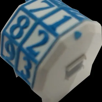 Marcador de Vida rotacionável 2 dígitos - Vermelho com Números Brancos