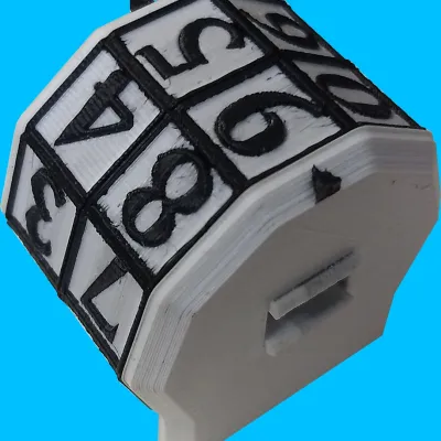 Marcador de Vida rotacionável 2 dígitos - Vermelho com Números Brancos