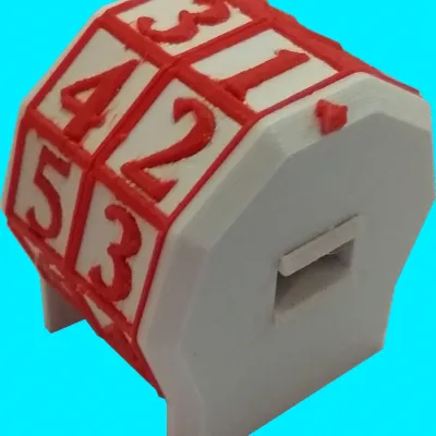 Marcador de Vida rotacionável 2 dígitos - Vermelho com Números Brancos