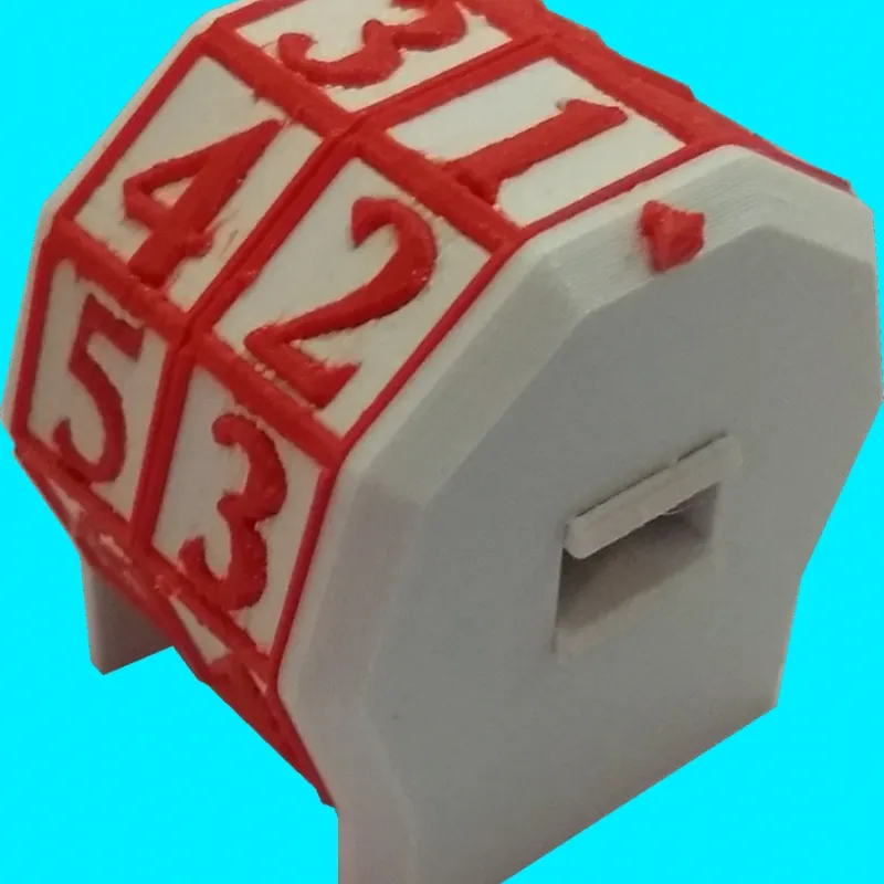 Marcador de Vida rotacionável 2 dígitos - Vermelho com Números Brancos