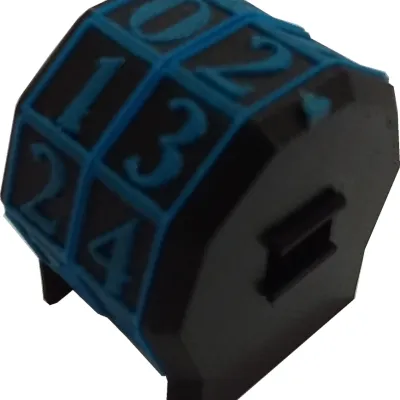 Marcador de Vida rotacionável 2 dígitos - Vermelho com Números Brancos