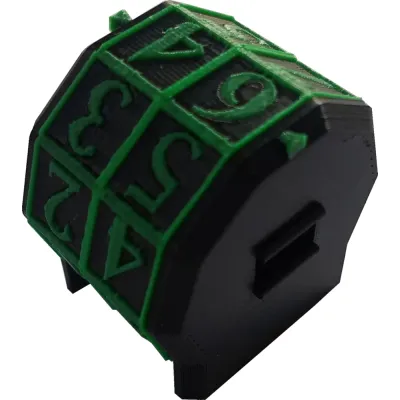 Marcador de Vida rotacionável 2 dígitos - Azul com Números Verdes