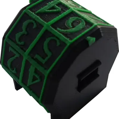 Marcador de Vida rotacionável 2 dígitos - Vermelho com Números Brancos