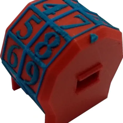 Marcador de Vida rotacionável 2 dígitos - Vermelho com Números Brancos