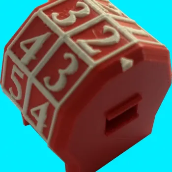 Marcador de Vida rotacionável 2 dígitos - Vermelho com Números Brancos