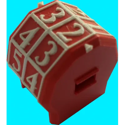 Marcador de Vida rotacionável 2 dígitos - Azul com Números Verdes