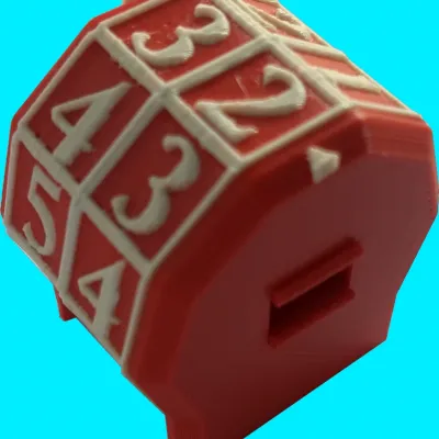 Marcador de Vida rotacionável 2 dígitos - Vermelho com Números Brancos