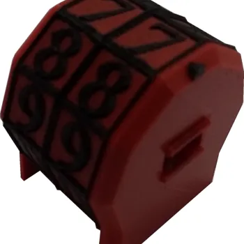 Marcador de Vida rotacionável 2 dígitos - Vermelho com Números Pretos