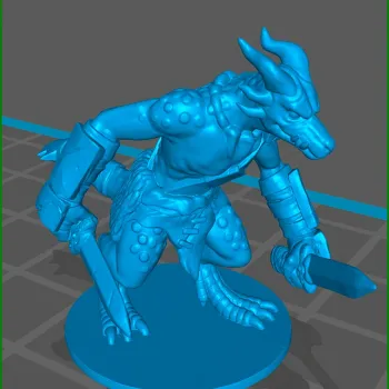 Miniatura para D&D - Kobold - Guerreiro Duas Espadas - por Schlossbauer
