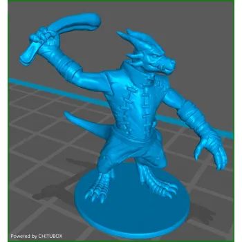 Miniatura para D&D - Kobold - Guerreiro com Funda - por Schlossbauer