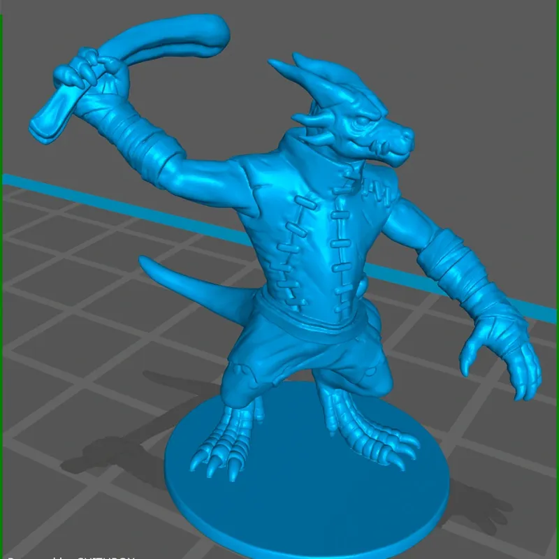 Miniatura para D&D - Kobold - Guerreiro com Funda - por Schlossbauer