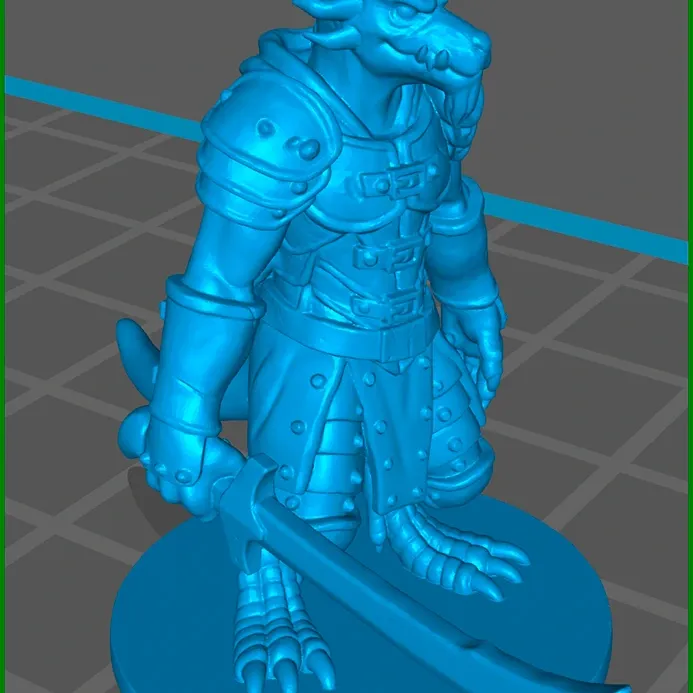 Miniatura para D&D - Kobold - Guerreiro Cimitarra - por Schlossbauer Miniatura para D&D - Kobold - Guerreiro Cimitarra - por Schlossbauer