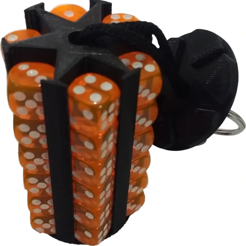 Porta 36 dados 12mm - Preto