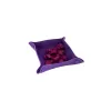 Bandeja de peças em couro ecológico 13 x 13cm - Roxo