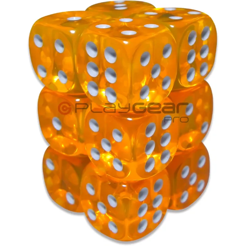 Kit 7 Dados Perolado Marrom c/ Números Brancos