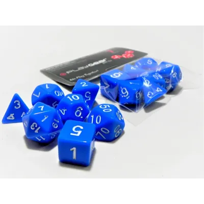 Kit 7 Dados Perolado Marrom c/ Números Brancos