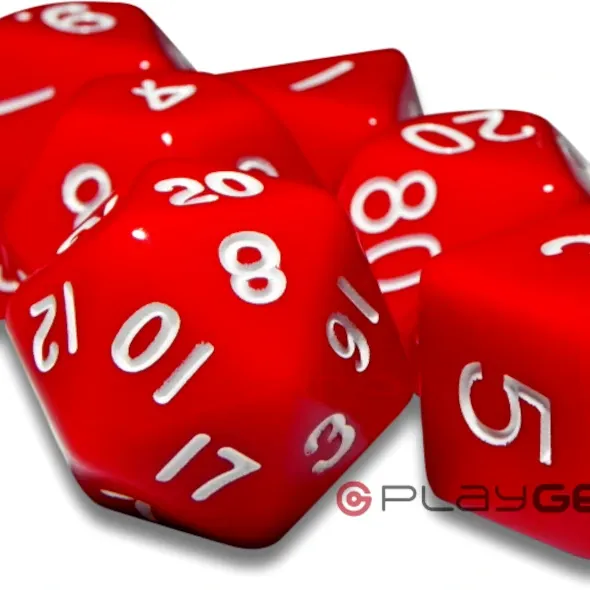 Kit 7 Dados Perolado Verde c/ Números Dourados