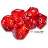 Kit 7 Dados Perolado Marrom c/ Números Brancos Kit 7 Dados Perolado Marrom c/ Números Brancos