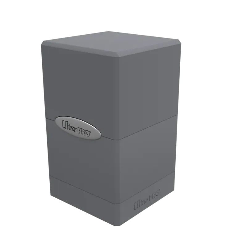 Deck Box Satin Tower Cinza Fumaça - Ultra Pro Deck Box Satin Tower Cinza Fumaça - Ultra Pro