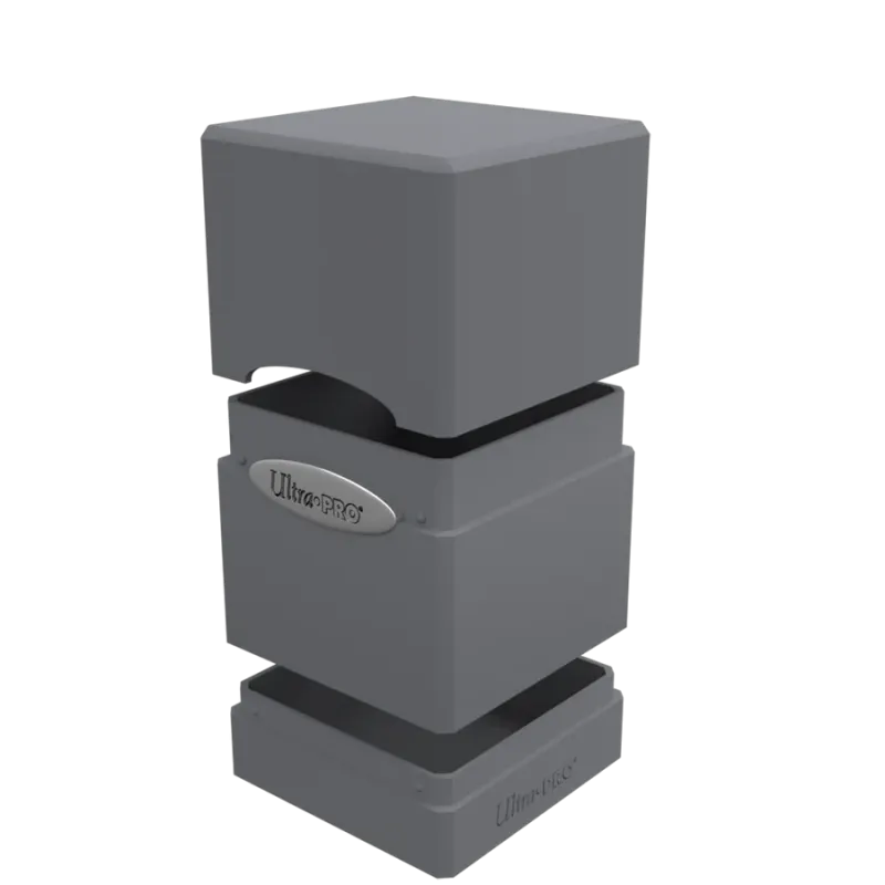 Deck Box Satin Tower Cinza Fumaça - Ultra Pro Deck Box Satin Tower Cinza Fumaça - Ultra Pro