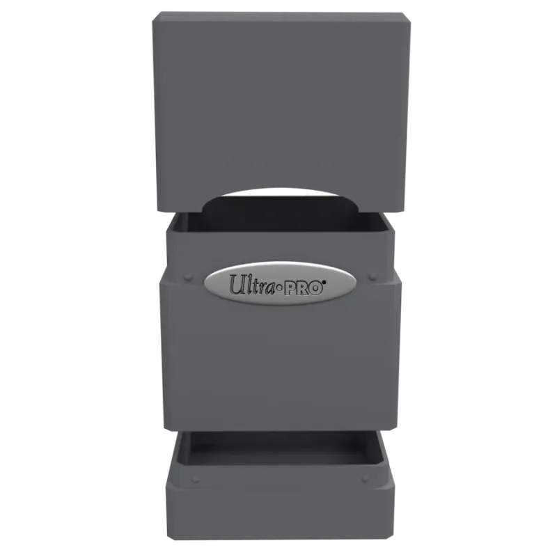 Deck Box Satin Tower Cinza Fumaça - Ultra Pro Deck Box Satin Tower Cinza Fumaça - Ultra Pro