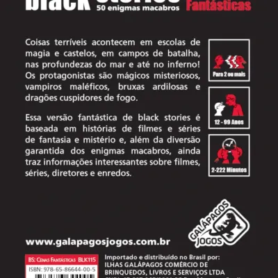 Black Stories: Cenas Fantásticas - Galápagos Jogos Black Stories: Cenas Fantásticas - Galápagos Jogos