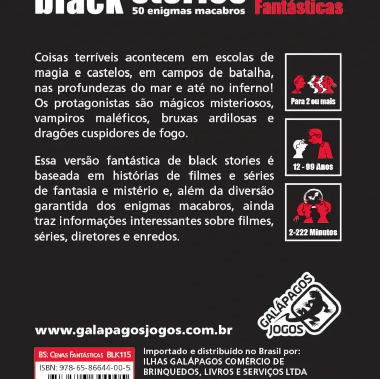 Black Stories: Cenas Fantásticas - Galápagos Jogos Black Stories: Cenas Fantásticas - Galápagos Jogos