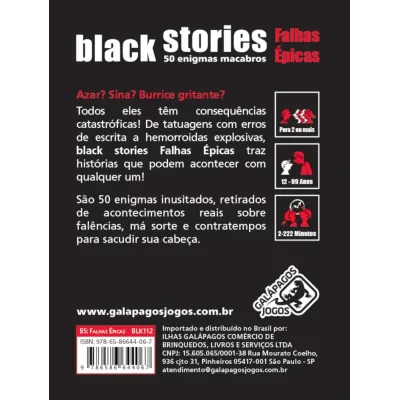Black Stories: Falhas Épicas - Galápagos Jogos