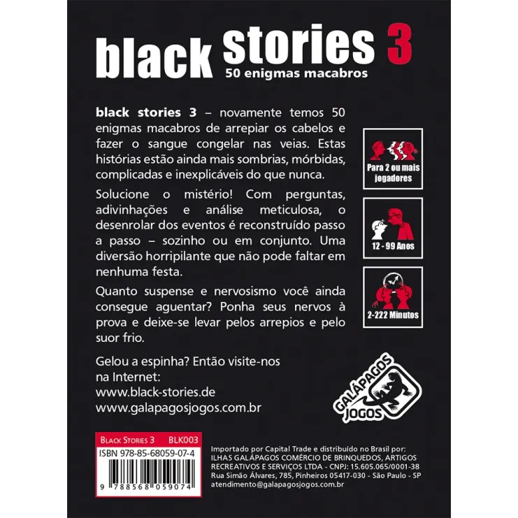Black Stories 3 - Galapagos Jogos