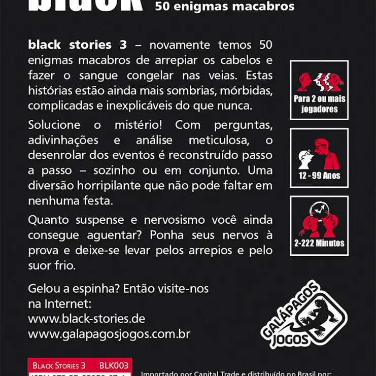 Black Stories 3 - Galapagos Jogos