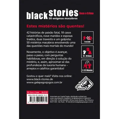 Black Stories: Sexo e Crime - Galápagos Jogos Black Stories: Sexo e Crime - Galápagos Jogos